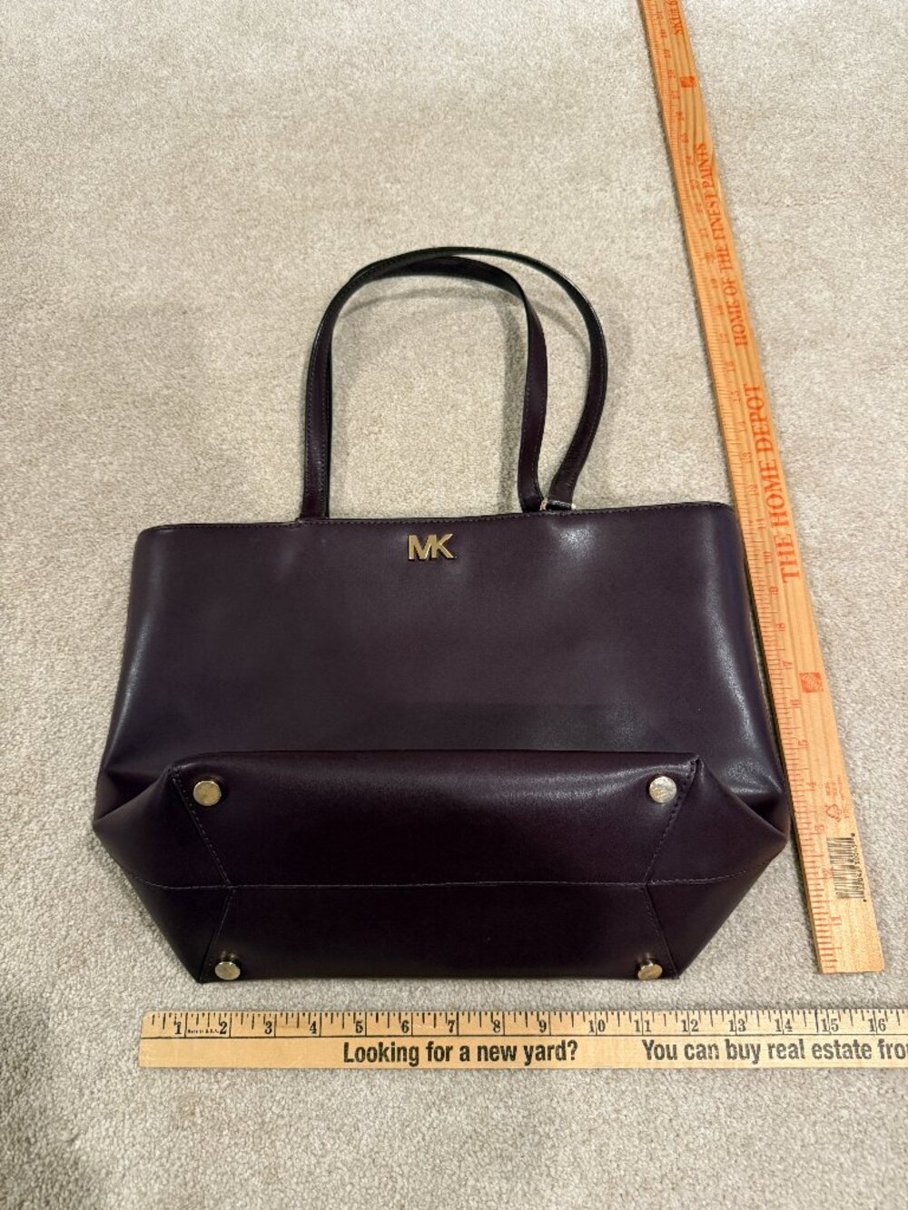 Michael Michael Kors Purple Leather Tote Bag